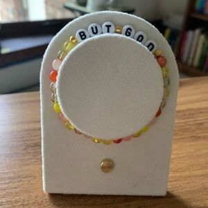 {Handmade} Colorful Beaded Bracelet with ‘BUT GOD’